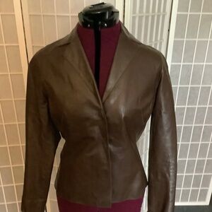 Brown leather Barami Jacket 2000’s